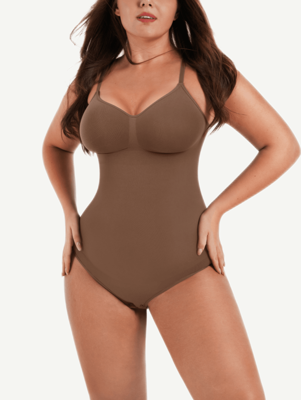 Seamless Scultp Covered Bust Jumpsuit Thong Bodysuit