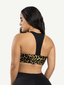 Wholesale Sports Bra With Leopard-print And Black Splice