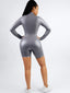 Wholesale One-Piece Long-Sleeved Sports Silver Film Sauna Suit