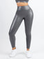 Wholesale Mid-Waist Silver Film Sauna Yoga Sports Pants