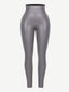 Wholesale Mid-Waist Silver Film Sauna Yoga Sports Pants