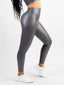 Wholesale Mid-Waist Silver Film Sauna Yoga Sports Pants