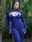 Wholesale 2 Piece Set Seamless High Stretchy Tummy Control Jumpsuit With Removable cup pads