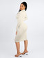 Seamless Waist Trimming Retro Long Sleeve Shirt Dress