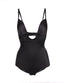 Wholesale Flatten Tummy Black Bodysuit Elastic Shapewear Front U Style