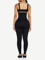 [Pre-Order] Wholesale Black Waist Trainer 2-In-1 Leggings With Zipping Hourglass Figure