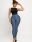 Wholesale Mid-rise Faux Denim High-Rise Trousers Corset Waist