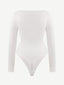 Wholesale Seamless Square Neck Long Sleeve 360° Waist Control Thong Bodysuit