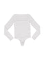 Wholesale Seamless Square Neck Long Sleeve 360° Waist Control Thong Bodysuit