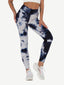 Wholesale Adorable Deep Blue Tie-Dyed Yoga Leggings Ankle Length Nice Quality