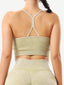 Wholesale Seamless Wash Ribbed Fabricheart Neckline Sports Bra