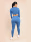 Wholesale Blue Sports Leggings Comfortable and Beige-Friendly