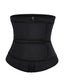 Wholesale Black Plus Size Latex Double Belt Waist Trainer 7 Steel Bones Compression