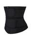 Wholesale Black Plus Size Latex Double Belt Waist Trainer 7 Steel Bones Compression