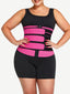 Wholesale Pink Tummy Waist Trainer 7 Steel Bones Latex Zipper Control Midsection