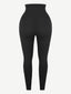 Wholesale Dark Blue Neoprene Butt Lifting Leggings Wide Waistband Lose Weight